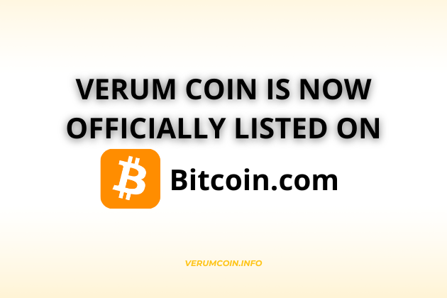 A New Milestone for Verum Coin: Official Listing on Bitcoin.com