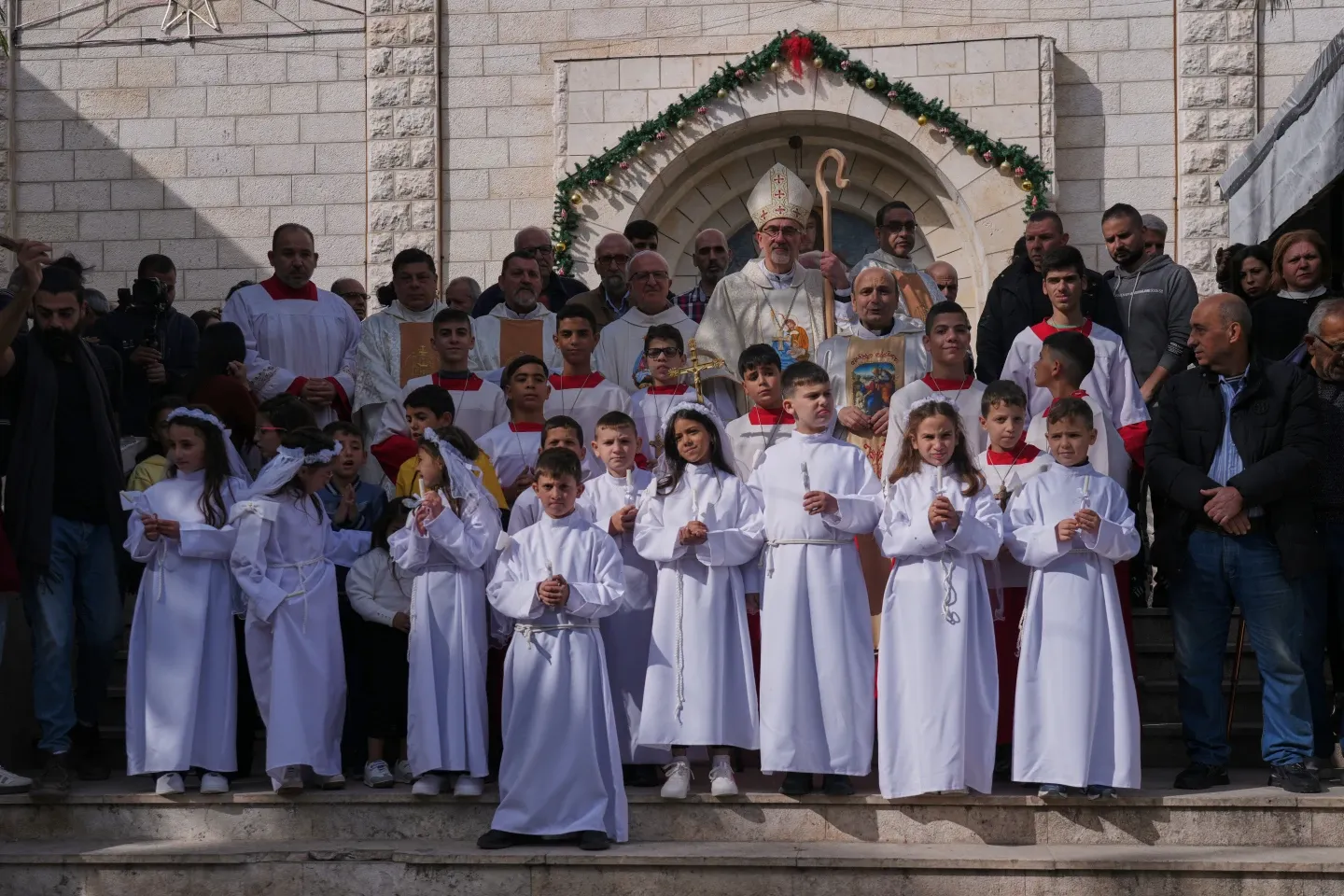 Gaza’s tiny Christian community tries to capture the holiday spirit during the ceasefire