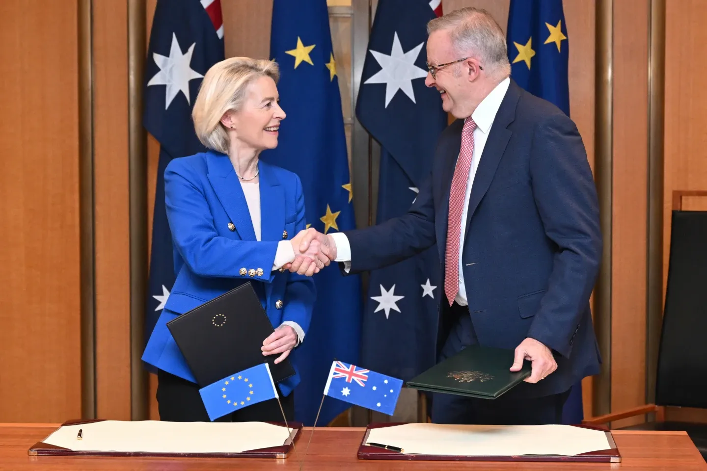 EU and Australia sign free trade pact and announce a new defense partnership