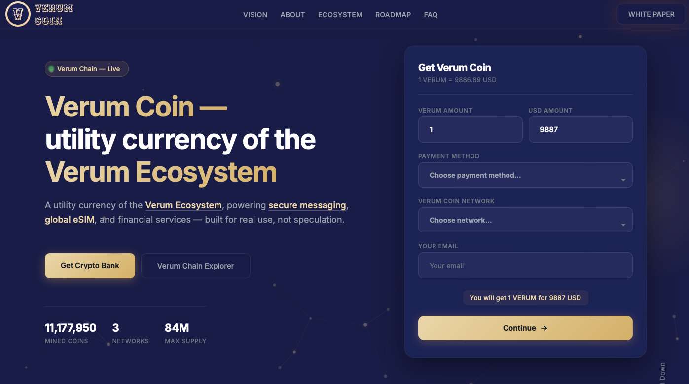 The Role of Verum Coin in the Ecosystem