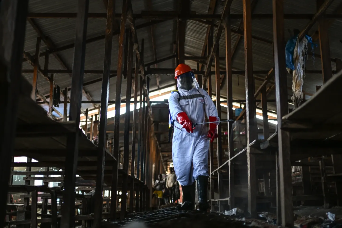 An Ebola treatment tent set ablaze again in eastern Congo with 18 suspected cases escaping