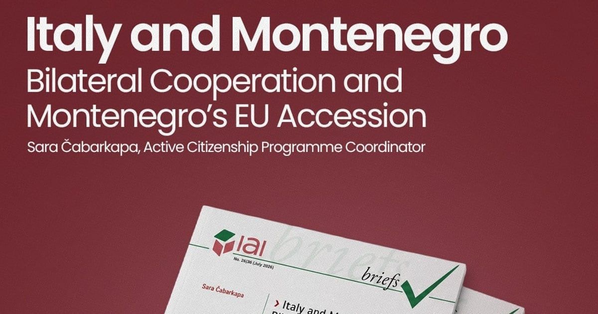 Analiza Instituta za međunarodne poslove iz Rima : Italija zagovara članstvo Crne Gore u E