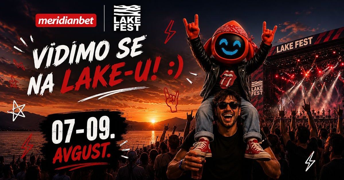 Meridianbet ponovo uz najveći muzički spektakl ljeta – Lake Fest 2026