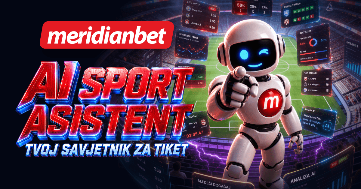 Budućnost sportskog klađenja je stigla – AI sastavlja tiket, a Meridian donosi cashback po
