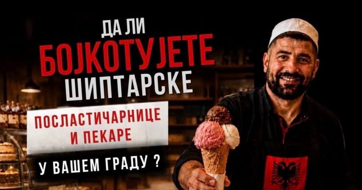 Poziv institucijama da reaguju na poziv za bojkot "šiptarskih poslastičarnica i pekara"!!