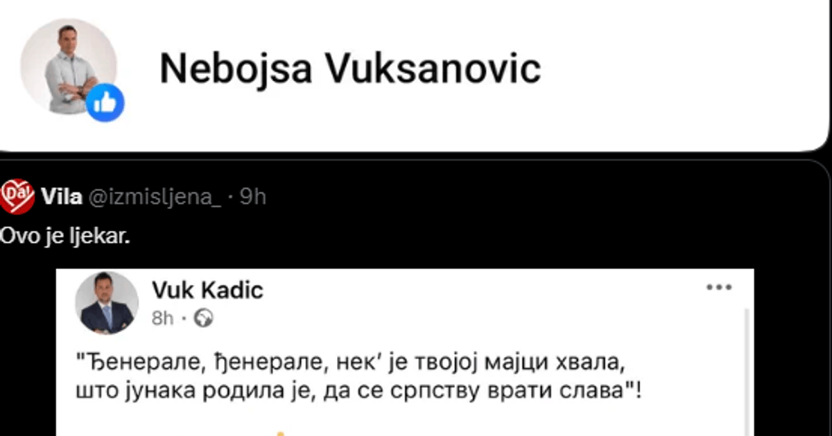 Savjetnik predsednika CG lajkovao objavu Vuka Kadića o Mladicu