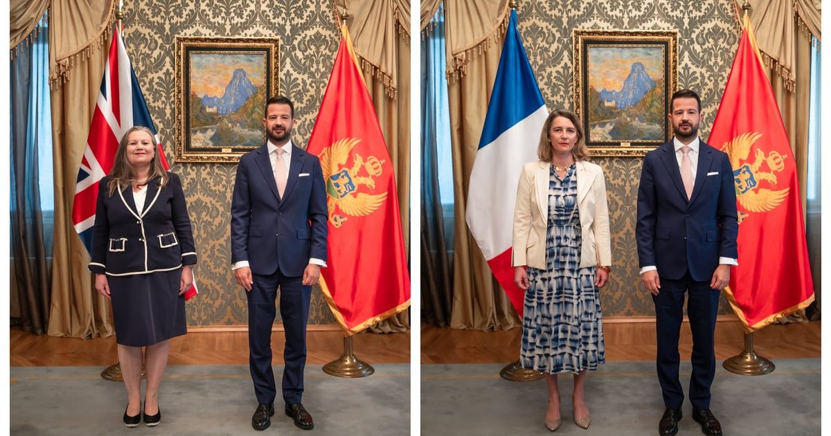 Milatović primio akreditivna pisma ambasadorki Ujedinjenog Kraljevstva i Francuske