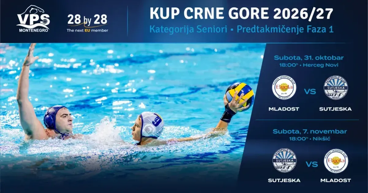 Počinje Kup Crne Gore za vaterpoliste
